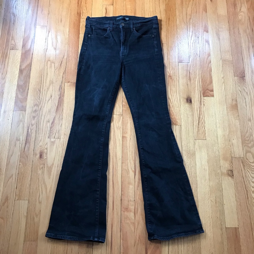 Veronica Beard Black Beverly Skinny Flare Leg Jeans 30/10